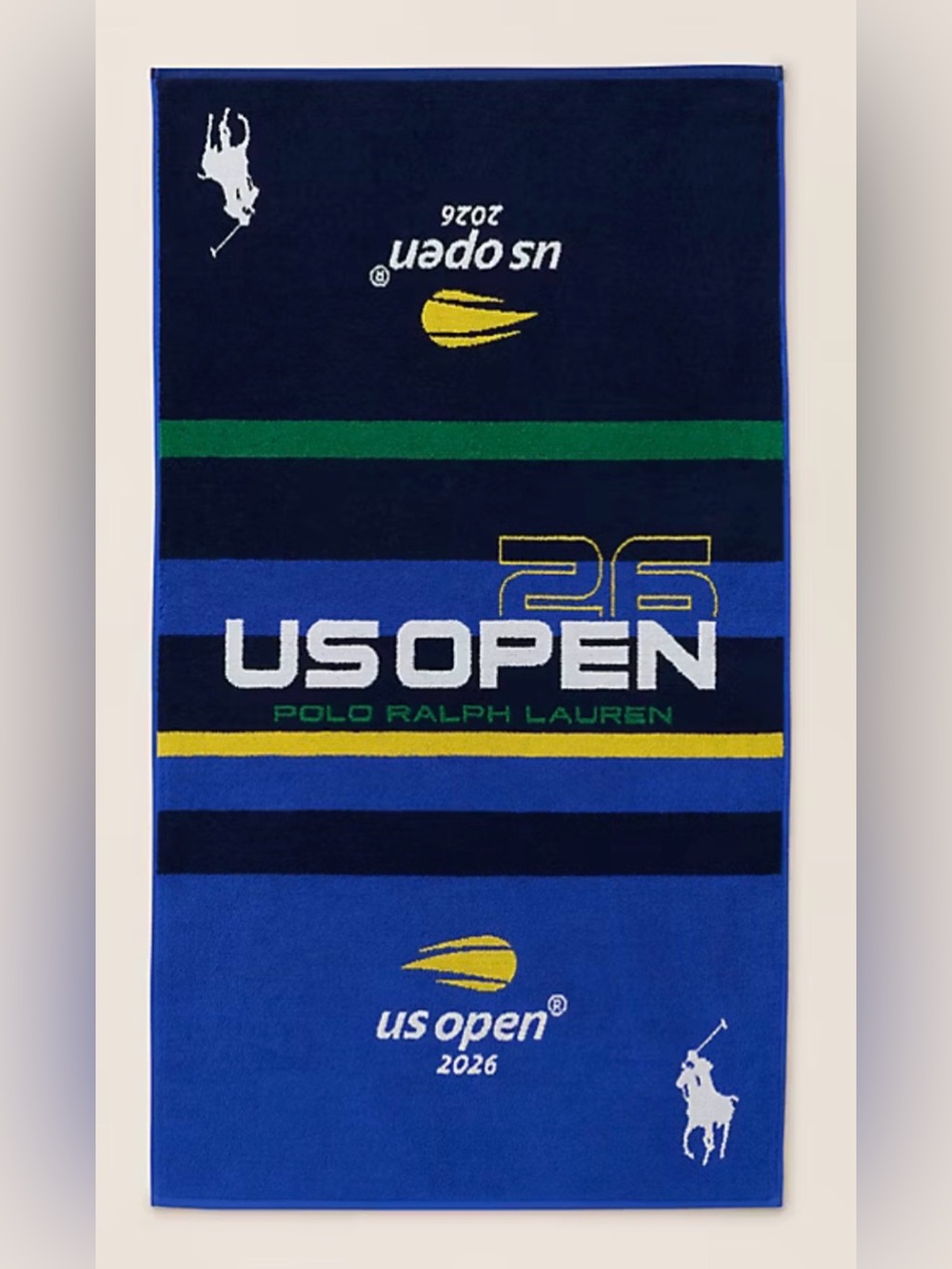 NWT 2026 Dated Official US Open Tennis Player Towel Polo Ralph Lauren NYC 44x24